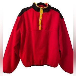 Men’s red pullover fleece,‎ size x-large